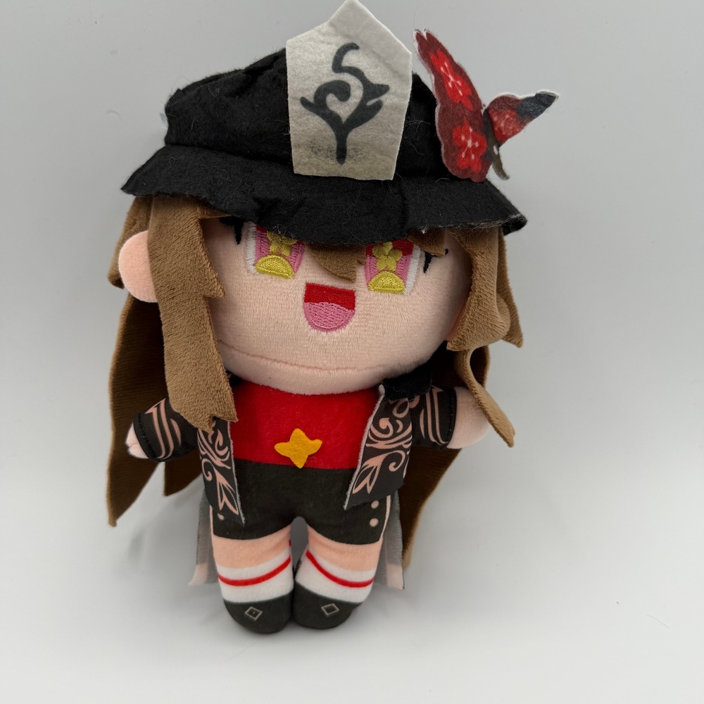 Genshin Impact Hu Tao Plush Figure Unisex 8 Inch Brown Excellent Anime Toy